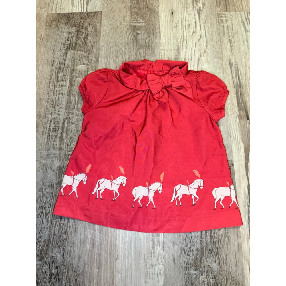 Janie and Jack Girl Dress 12–18M Horse Print